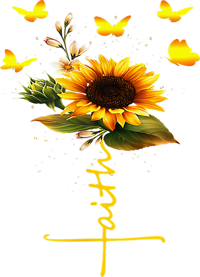 Faith Cross Sunflower Butterflies Flowers Christians Kids Hoodie