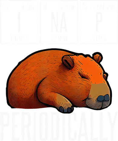 Funny Chemistry Science I Nap Periodically Capybara Lover 11oz C Handle Ceramic Mug