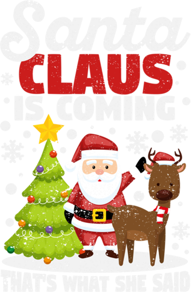 Funny Christmas Santa Claus Is Coming ThatS What She Said Gift Kids T-Shirt