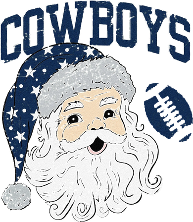 Funny Cowboys Santa Football Football Lover Gift Christmas Santa Football Xmas Women's Sweatshirt
