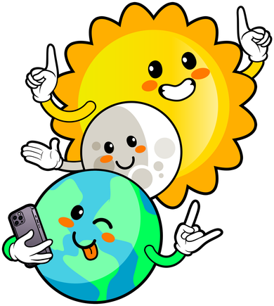 Funny Cute Total Solar Eclipse Earth Moon Sun Selfie Tank Top