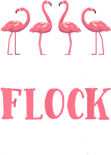 Flamingo Calm The Flock Down Funny Pink Bird Lovers Summer Women's Hoodie