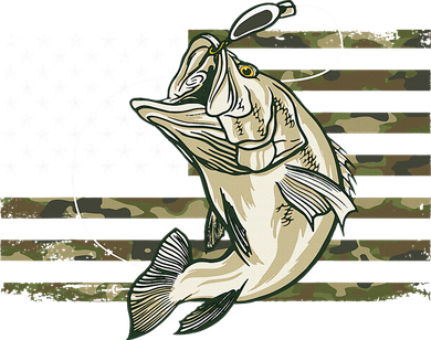 Fishing Camouflage Us American Flag Bass Fish Fisherman Camo Toddler Hoodie