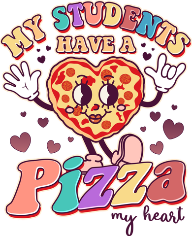 Funny Cute Valentines Day My Students Have A Pizza My Heart Kids Hoodie