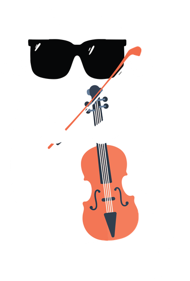Funny Cat Wearing Sunglasses Playing Violin Viola Musician Women's Tank Top