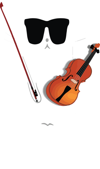 Funny Cat Wearing Sunglasses Playing Violin Kids Sweatshirt