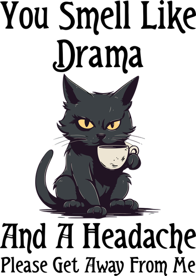 Funny Cat You Smell Like Drama And A Headache Hat