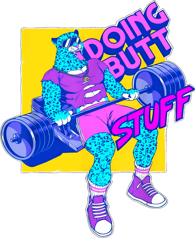 Funny Doing Butt Stuff Workout Bodybuilding Fitness Gym Coaster