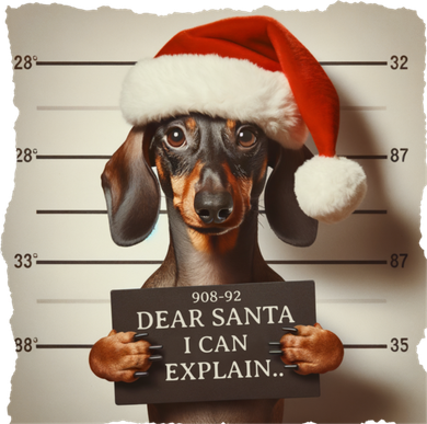 Funny Dachshund Christmas Dear Santa I Can Explain Weiner Ornament
