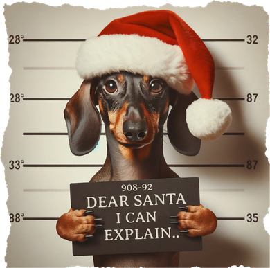 Funny Dachshund Christmas Dear Santa I Can Explain Weiner Ornament