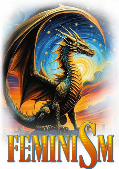 Feminism Dragon Fantasy 11oz C Handle Ceramic Mug