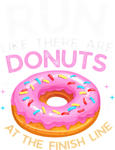 Funny Donut Finish Line Marathon Gift Golf Towel