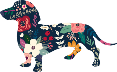 Floral Dachshund Gift Great Gift Doxie Dog Lover Great Gift Tank Top