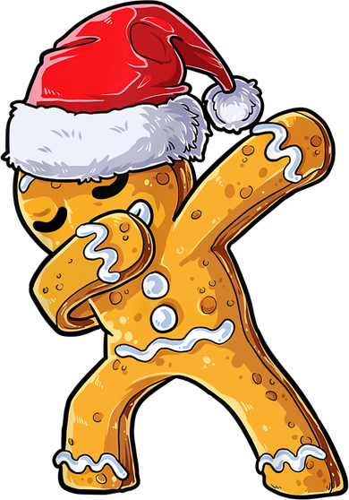 Funny Dabbing Gingerbread Santa Christmas Boys Xmas Cookie Baby Bodysuit