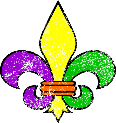 Fleur De Lis Retro Mardi Gras New Orleans Logo Backpack