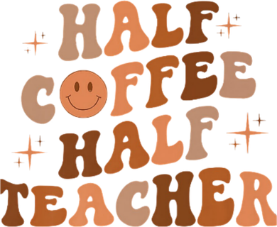 First Day Of School Half Coffee Half Teachers, Retro Gift For Teacher Doddie Hoodie