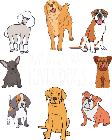 Fun Dog Puppy Lover Themed | Cute Just A Girl Who Loves Dogs Women's T-Shirt