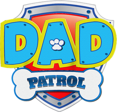 Funny Dad Patrol Dog Gift Birthday Party Button
