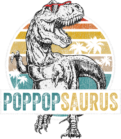 Father's Day Poppopsaurus T Rex Dinosaur Funny Poppopsaurus Button
