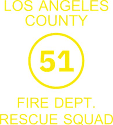 Fire Department Rescue Squad Team L.A. County 51 Kids T-Shirt