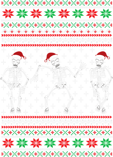 Funny Dancing Skeletons Ugly Christmas Sweater Kids T-Shirt