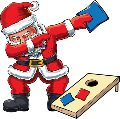 Funny Dabbing Santa Claus Cornhole Christmas Corn Hole Xmas Cool Gift Toddler T-Shirt