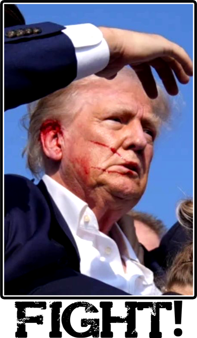 Fight Donald Trump Rally Gun Shot Fired Shooting Pennsylvania Bucket Hat