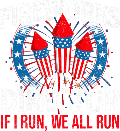 Fireworks Director USA American Flag 4th Of July Fourth Magnet
