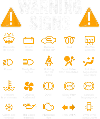 Funny Driving Warning Signs 101 Auto Mechanic Gift Driver Polo