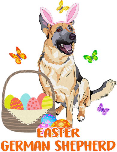 Funny Easter German Shepherd Easter Bunny Dog Women's Sweatshirt