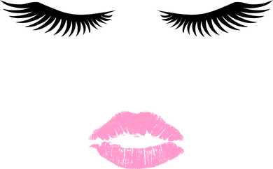 Fashion Style Eyelash Lips Lashes Pink Lipstick Kids T-Shirt
