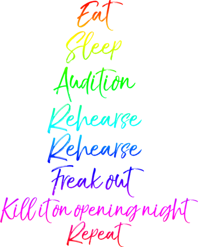 Funny Eat Sleep Audition Rehearse Freak Out Kill It Repeat Gift Coaster