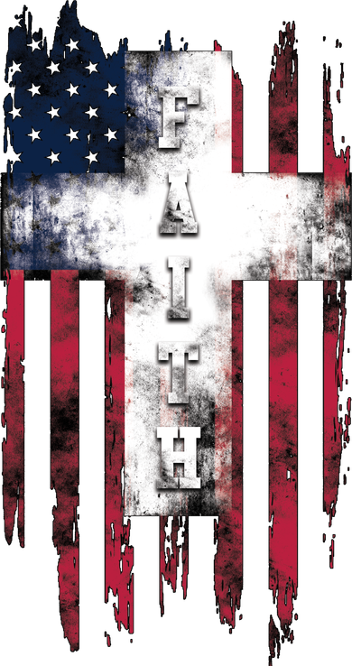 Faith American Flag Cross Toddler Hoodie
