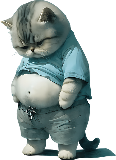Funny Fat Cat Art Design Fat Kitten Cat Lover Tote Bag