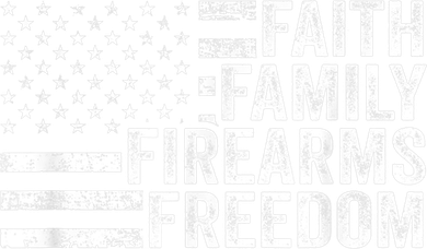 Faith Family Firearms & Freedom Pro God Guns American Flag Coaster