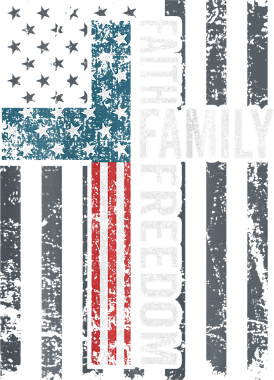 Faith Family Freedom Christian USA Cross Flag Kids T-Shirt