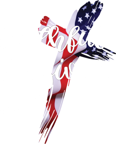 Faithful Forgiving Free American Cross  Women's T-Shirt