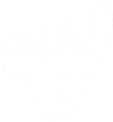 Funny Fisherman Fishing Evolution Button