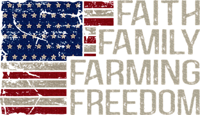 Faith Family Farming Freedom American Flag 4th Of July Toddler Long Sleeve