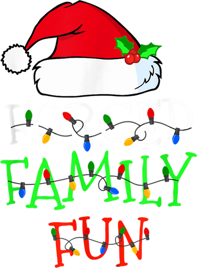 Forced Family Fun Sarcastic Christmas Pajama Family Funny Ornament