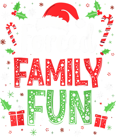 Forced Family Fun Sarcastic Christmas Funny Ornament