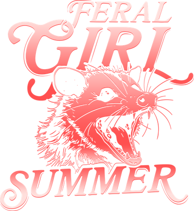 Funny Feral Girl Summer Opossum Baby Bodysuit