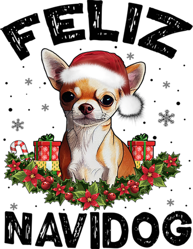 Funny Feliz Navidog Chihuahua Dog Lover Gift Christmas Cute Gift Doddie Hoodie