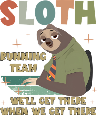 Funny Flash Sloth Running Team We’Ll Get There Sloth Hoodie