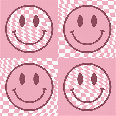 Funny Face Shirt Checkered Pattern Smile Face Meme Trendy Women's Sweatshirt