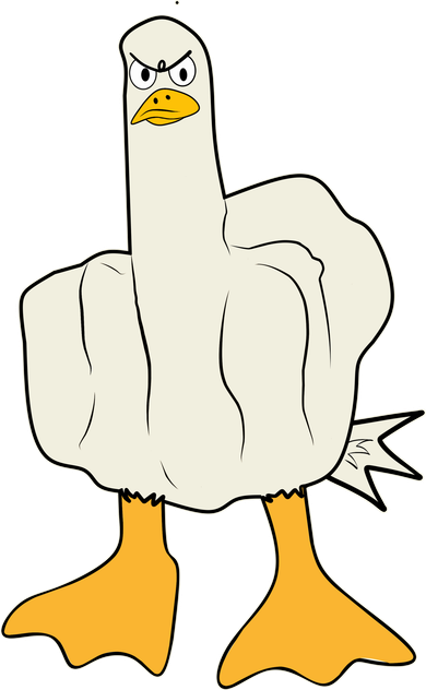 Funny Flipping The Bird Duck Doggie Tank