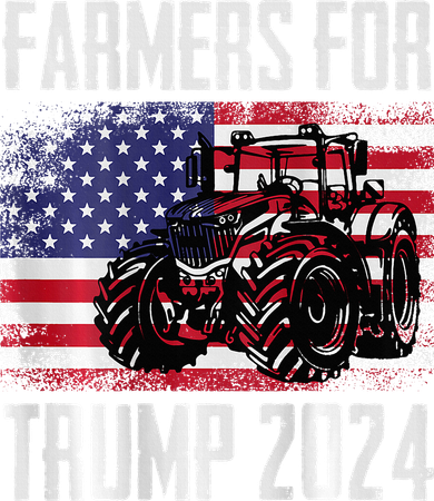 Farmers For Trump 2024 Proud Farm Truck Patriotic Election Women's T-Shirt
