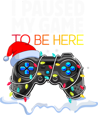Funny Gamer Christmas I Paused My Game To Be Here Gift Coaster