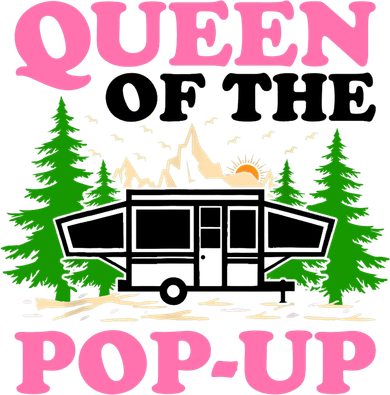 Funny Gift Camping Queen Of The Pop Up Camper Gift Kids T-Shirt