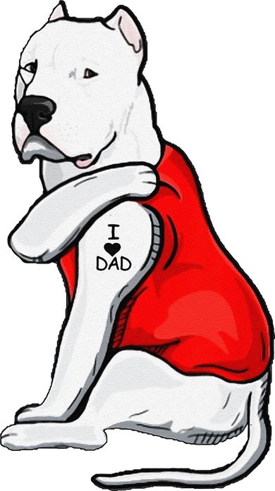 Funny Gifts Dogo Argentino Dog Tattoo I Love Fathers Day Toddler T-Shirt